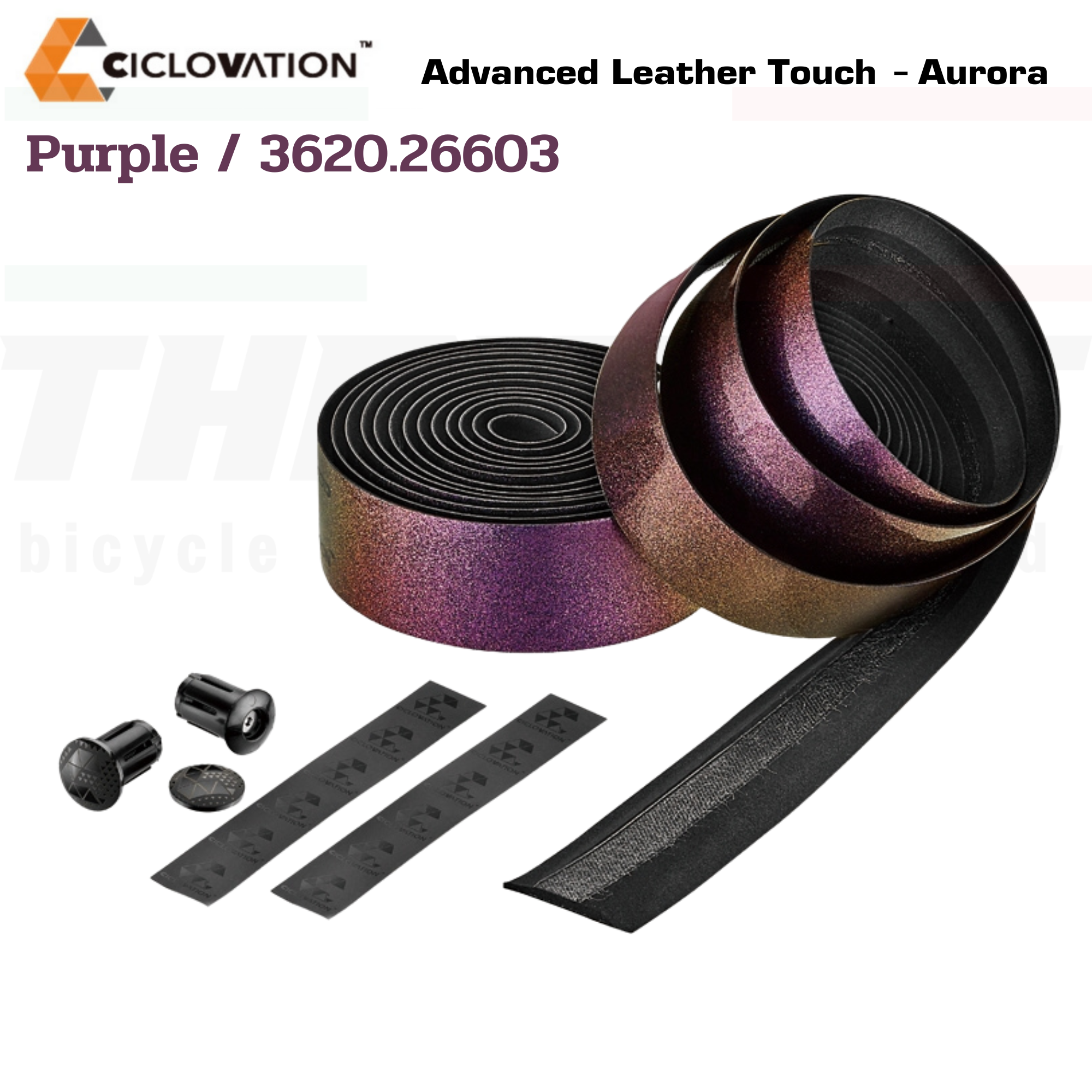 ผ้าพันแฮนด์จักรยานเสือหมอบ CICLOVATION Leather Touch - Aurora