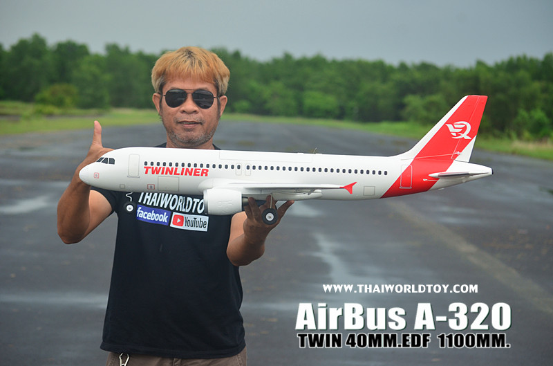 AirBus A-320ฺ EDF JET (PNP) 40MM. TWIN 1100MM.