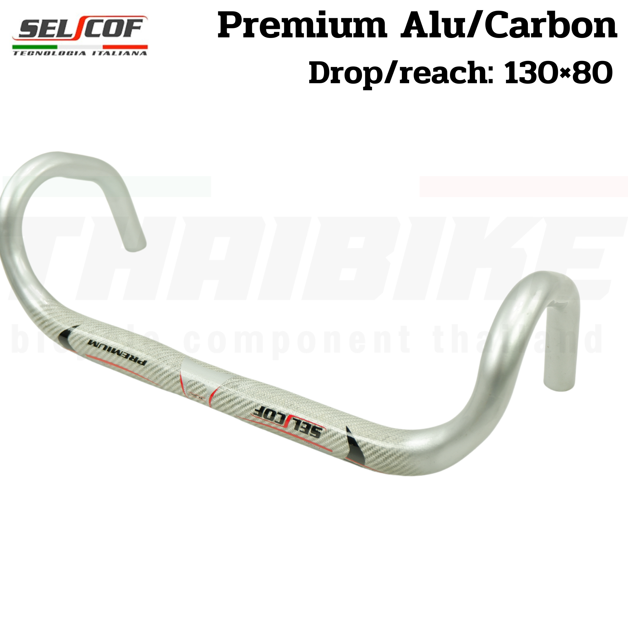 แฮนด์จักรยานเสือหมอบอลูมิเนียมผสมคาร์บอน SELCOF PREMIUM 40/42/44