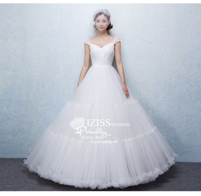 ฺBR118 **พรีออเดอร์**ชุดแต่งงาน&ชุดเจ้าสาวแบบยาวสีขาวเกรดพรีเมี่ยม เปิดไหล่ มีแขน หรูหราน่ารัก สวยโดดเด่นไม่ซ้ำใคร