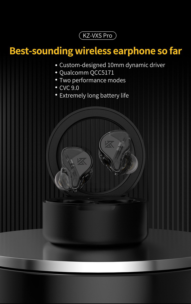 ขาย KZ VXS PRO หูฟัง TWS หูฟังไร้สายรองรับ Bluetooth5.3 ประกันศูนย์ไทย
