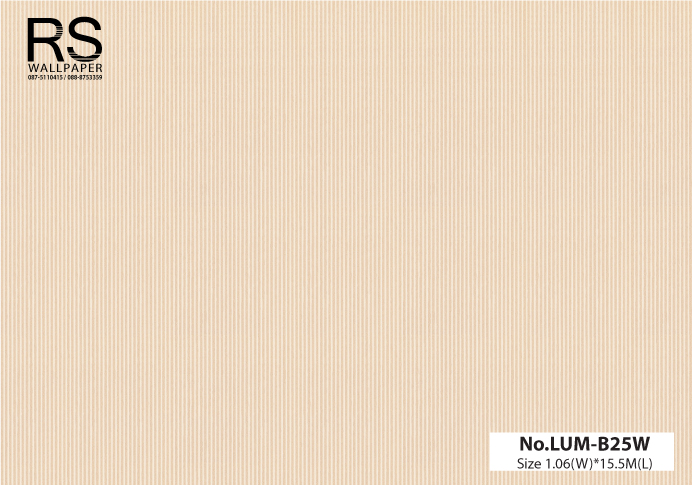 วอลเปเปอร์ ลายทางเส้นเล็กๆพื้นสีน้ำตาลมุกเส้นสีขาว No.LUM-B25W