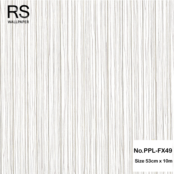 วอลเปเปอร์ พื้นสีขาวปนเส้นน้ำตาล No.PPL-FX49