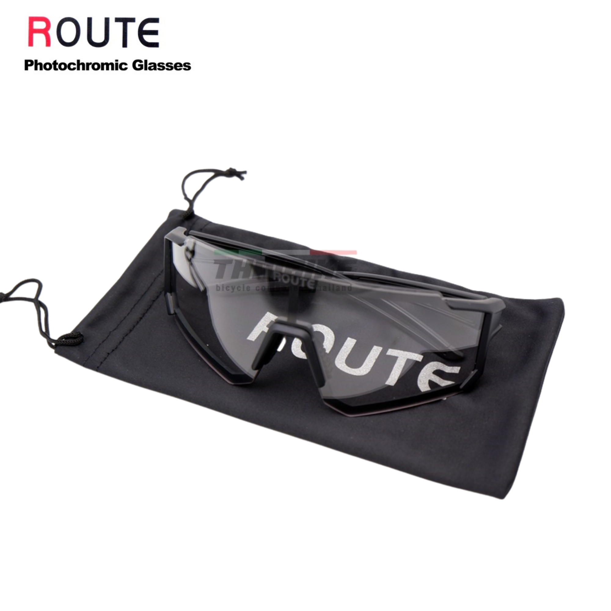 เลนส์ปรับแสงออโต้ แว่นตาปั่นจักรยาน ยี่ห้อ ROUTE photochromic by JAVA