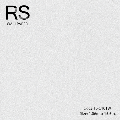 วอลเปเปอร์เทกเจอร์ปูนพื้นสีขาวล้วน TL-C101W