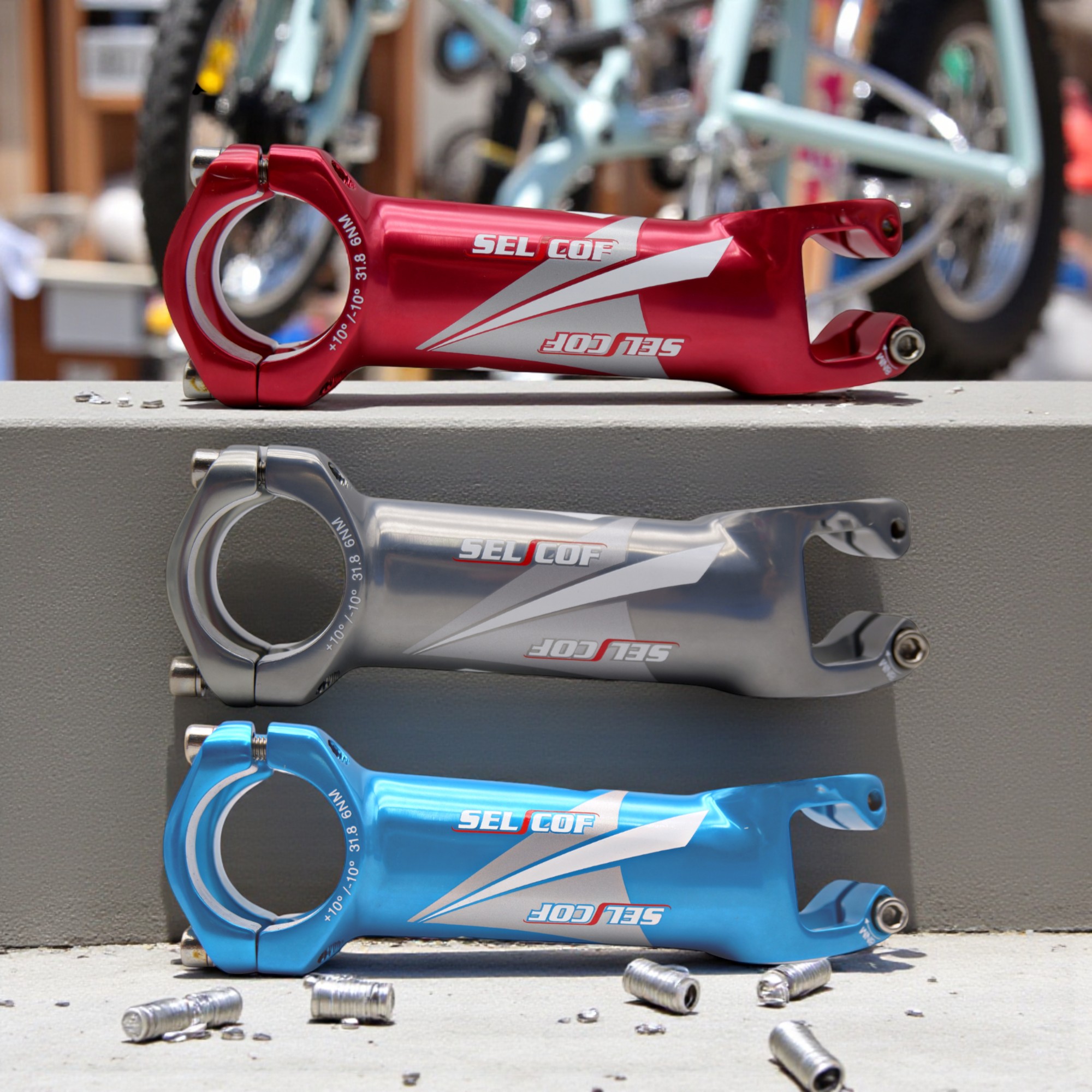สเต็มจักรยานอลูมิเนียม เบาพิเศษ SELCOF SUPERLIGHT K063 +-10 คอ 31.8มม.
