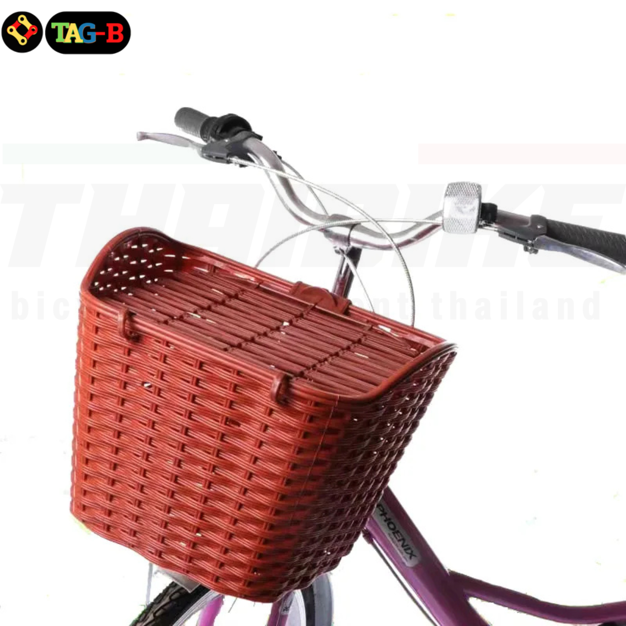 ตะกร้าหน้าจักรยานแม่บ้านแบบวินเทจ พลาสติก TAG