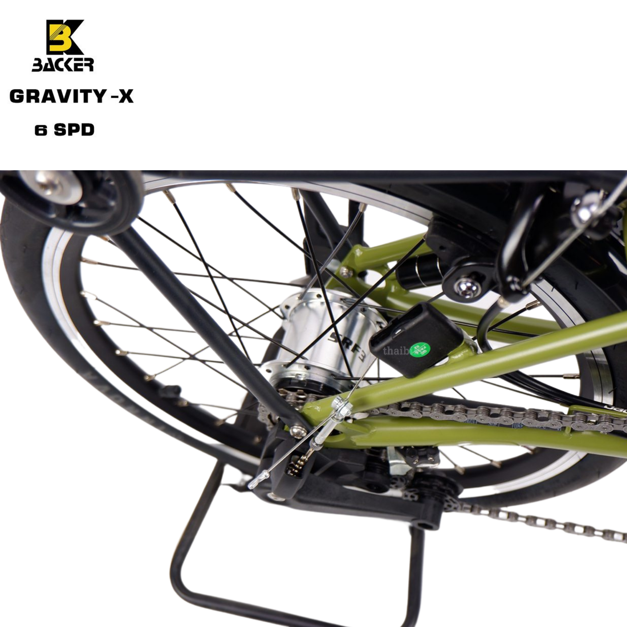 จักรยานพับ BACKER รุ่น Gravity-X รุ่น 6 สปีด แฮนด์ตรง