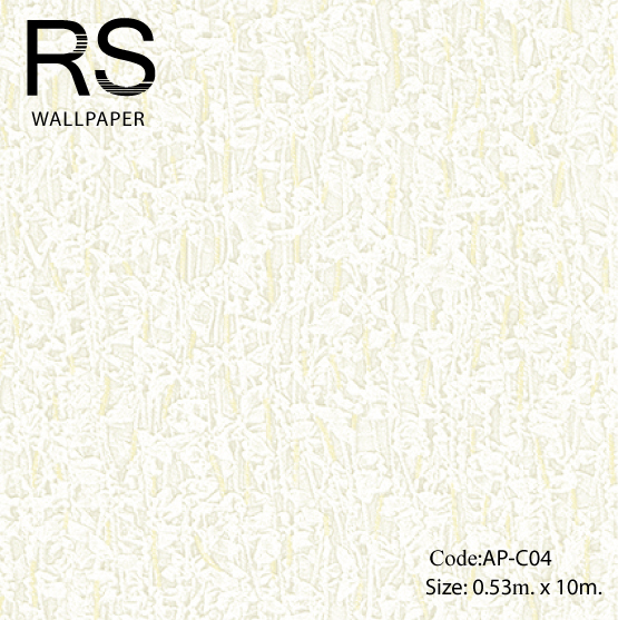วอลเปเปอร์เทกเจอร์โดดเด่นลายพื้นผ้าสีขาว ด้ายสีเหลือง AP-C04