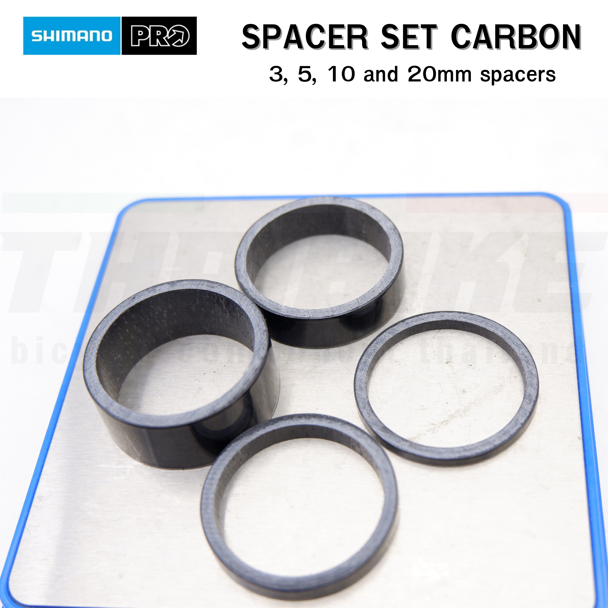 ชุดแหวนรองคอคาร์บอน ชุดสเปเซอร์คาร์บอน, SHIMANO PRO 3MM/5MM/10MM/15MM