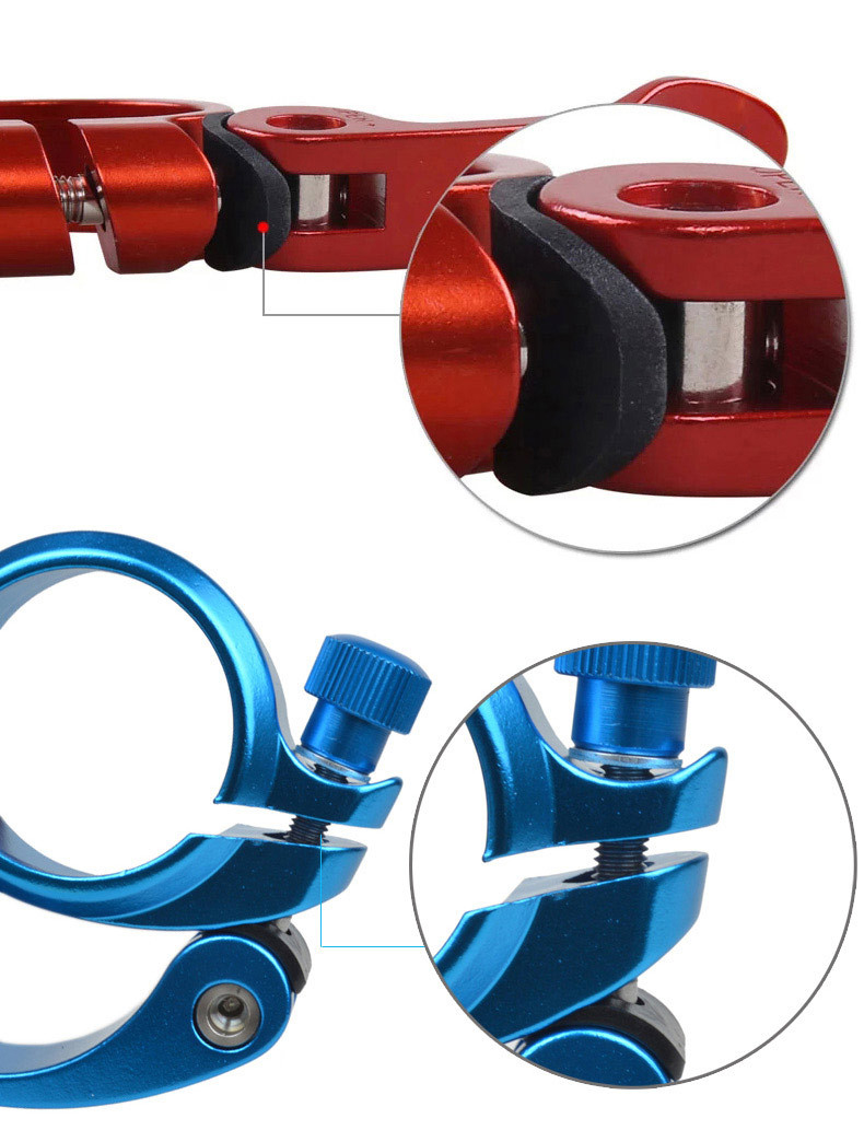 รัดหลักอานจักรยานแบบอลูมิเนียม ขนาด 40.8 สำหรับหลักอาน 33.9มม. รัดหลักอานรถพับ