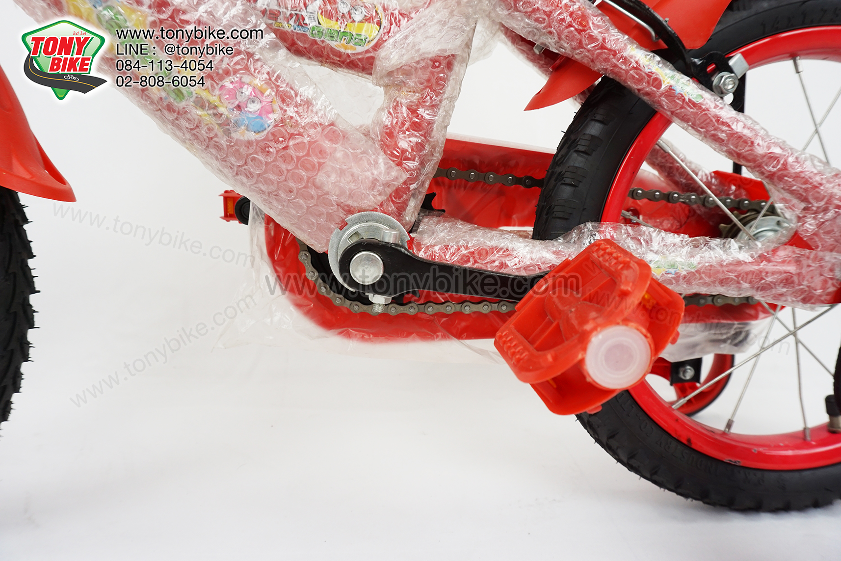 จักรยานเด็ก ล้อ 14 นิ้ว แฮนด์ตรง สีแดง