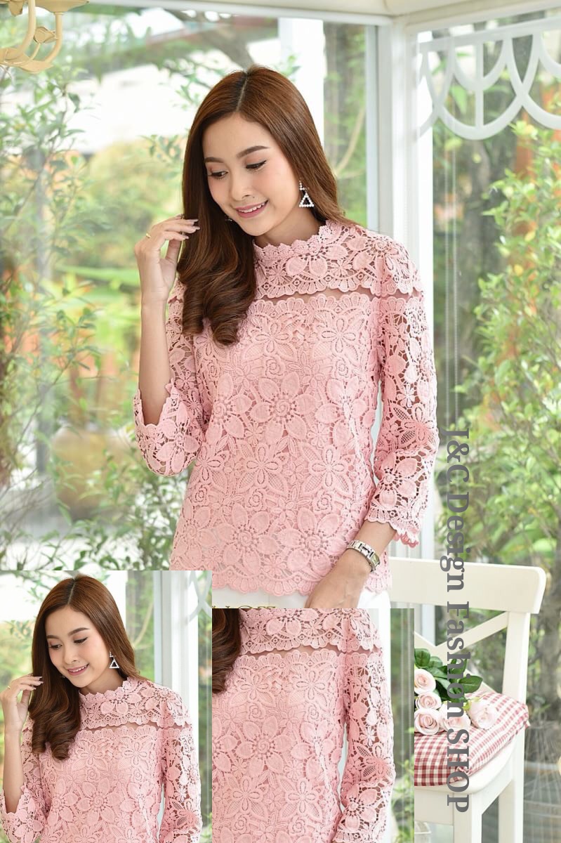 เสื้อเสื้อลูกไม้สไตน์เกาหลี #เสื้อลูกไม้แขน 5 ส่วน #เสื้อลูกไม้วัยรุ่น #เสื้อทำงานลูกไม้ เสื้อลูกไม้ใส่กับผ้าถุง เสื้อลูกไม้ใส่กับผ้าซิ่น