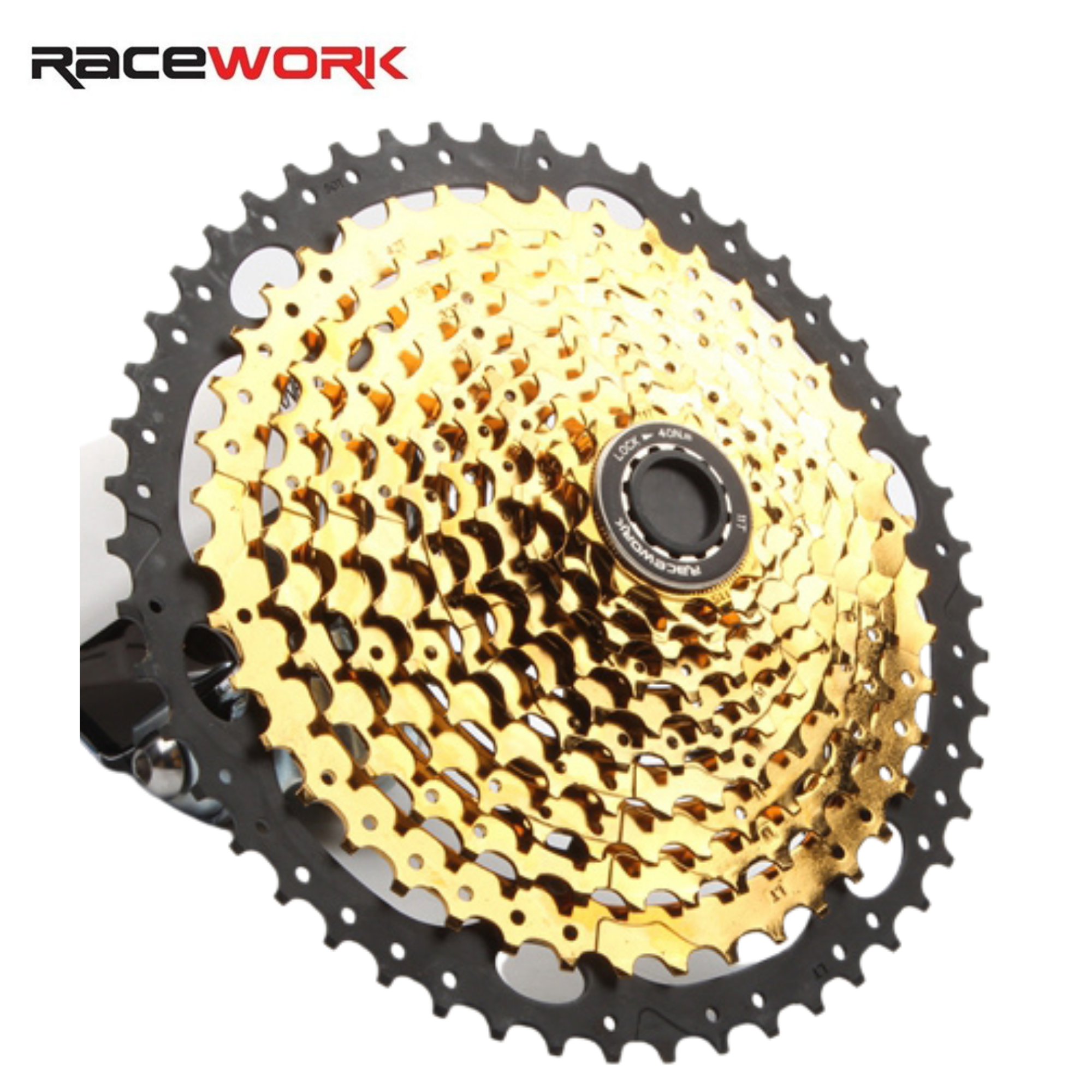 เฟืองจักรยานสีทอง RACEWORK 11SPD ขนาด 11-50T เฟือง 11สปีด