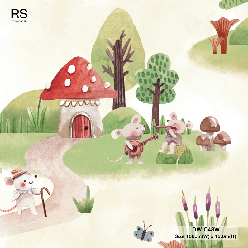 วอลเปเปอร์ห้องเด็ก Animal Fore No.DW-C48W