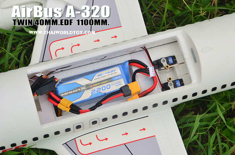 AirBus A-320ฺ EDF JET (PNP) 40MM. TWIN 1100MM.