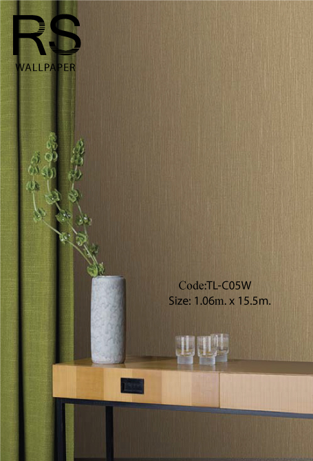 วอลเปเปอร์เทกเจอร์เส้นพื้นสีน้ำตาลกาแฟ TL-C05W