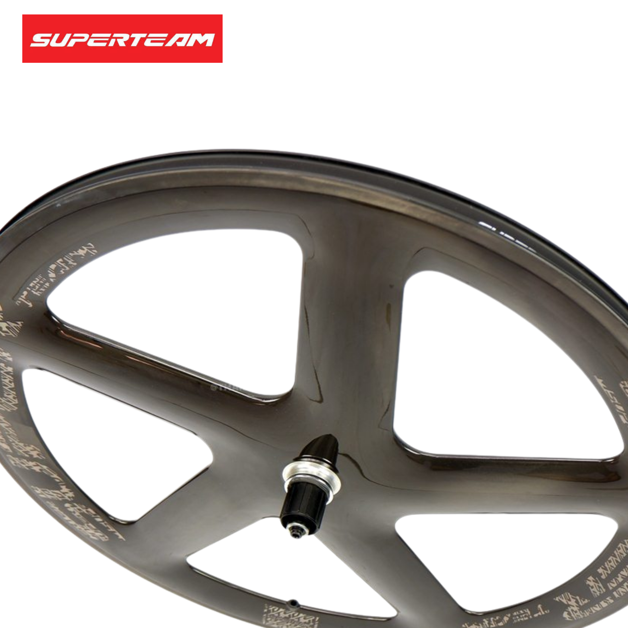 ล้อจักรยานคาร์บอนแท้แบบ 5 ก้าน ยี่ห้อ SUPERTEAM ประกัน 2 ปีเต็ม