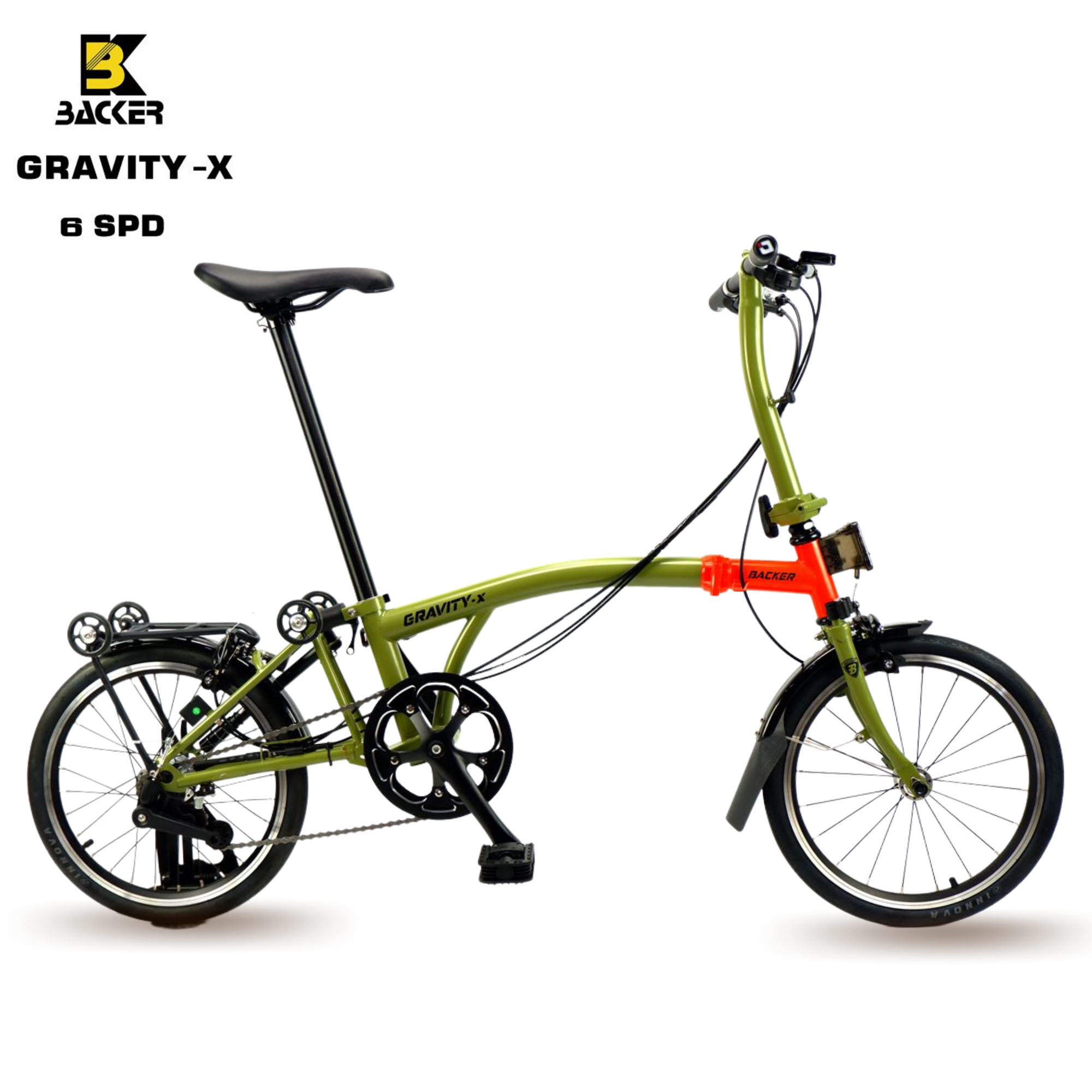 จักรยานพับ BACKER รุ่น Gravity-X รุ่น 6 สปีด แฮนด์ตรง