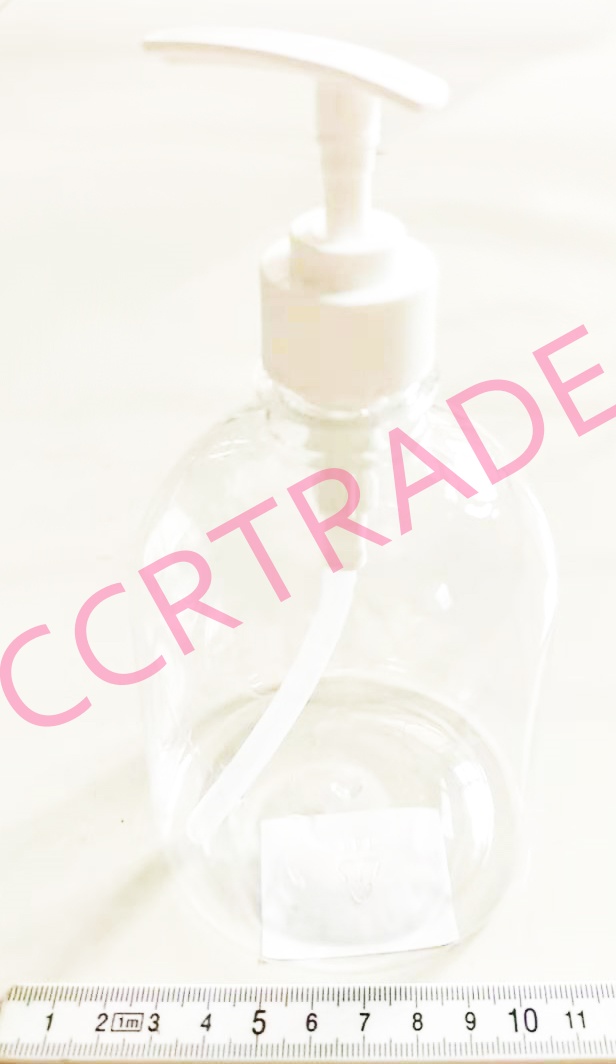 ขวดปั้มฝาล็อคสีใส 8.5x17 ซม.(500 ML.)