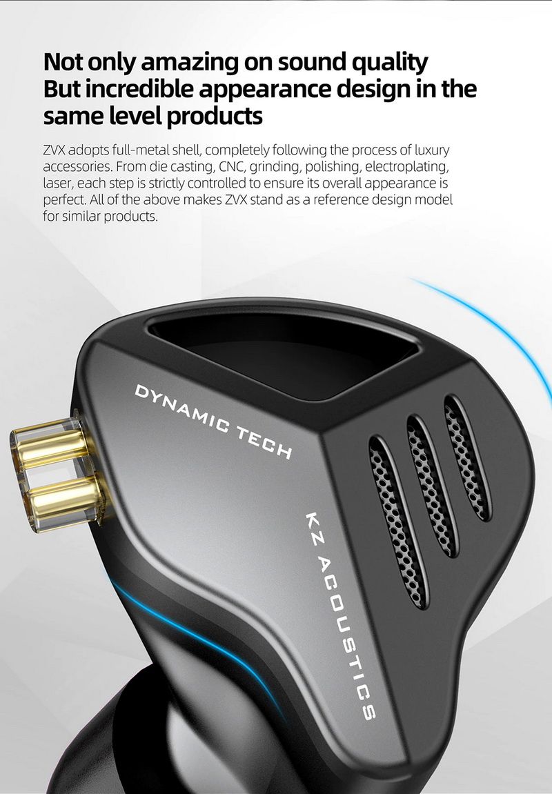 ขาย KZ ZVX หูฟังไดนามิกเทคโนโลยีใหม่ Pioneered เสียงระดับเรือธง ประกันศูนย์ไทย
