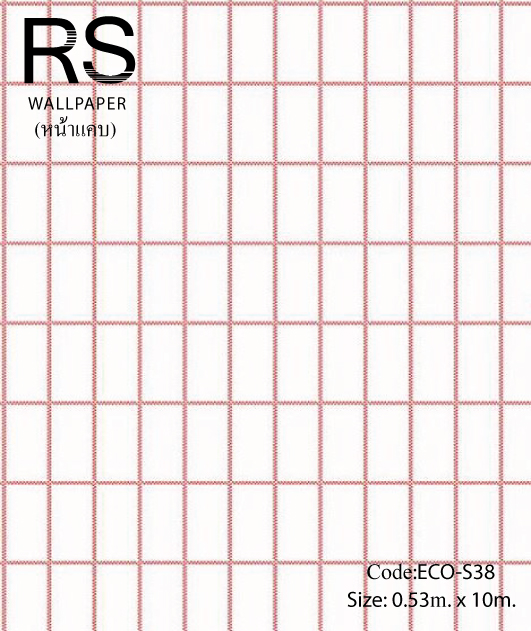วอลเปเปอร์ลายตารางสี่เหลี่ยมเล็ก ECO-S38