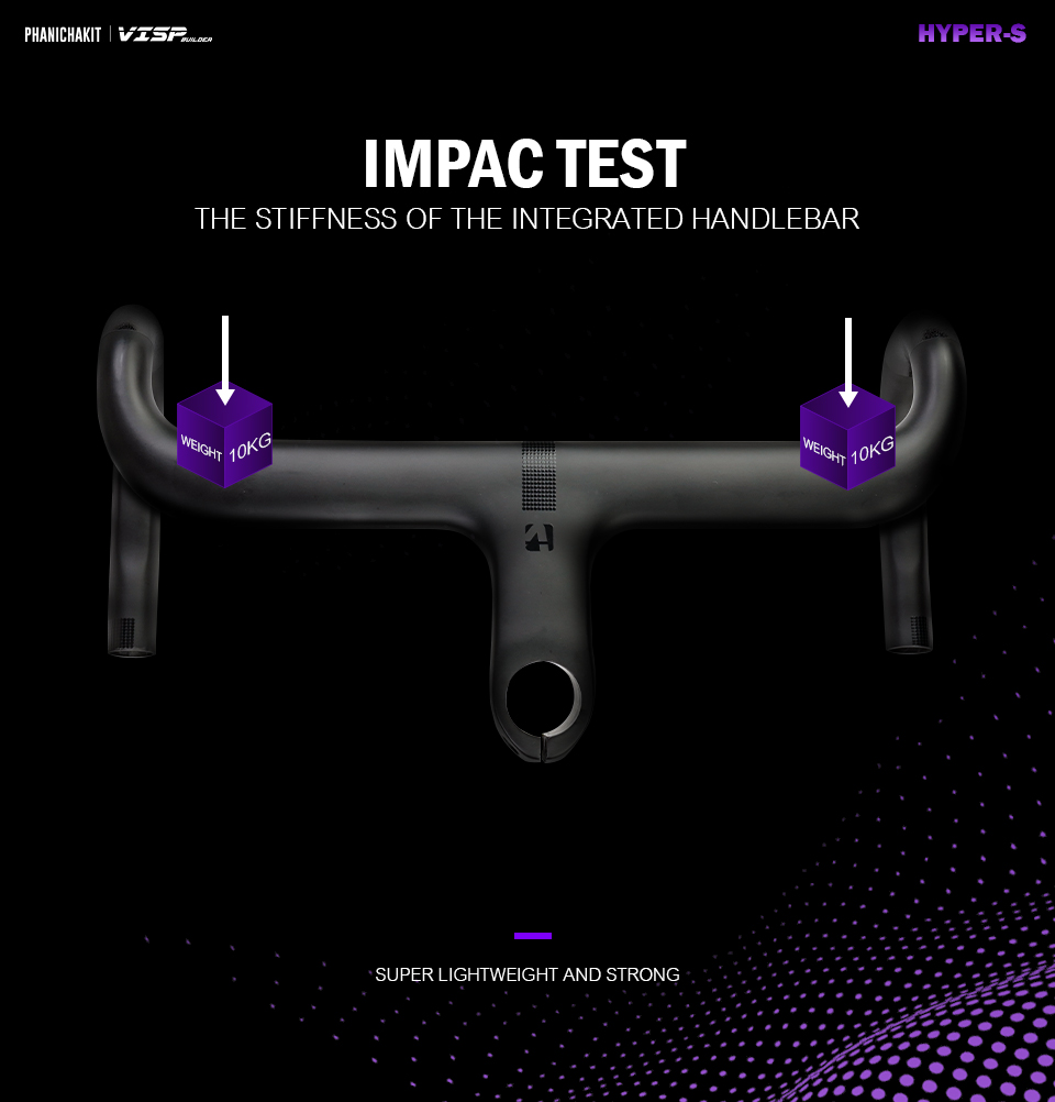 แฮนด์จักรยานคาร์บอนอินทิเกรตเสือหมอบ VISP BUILDER รุ่น HYPER-S