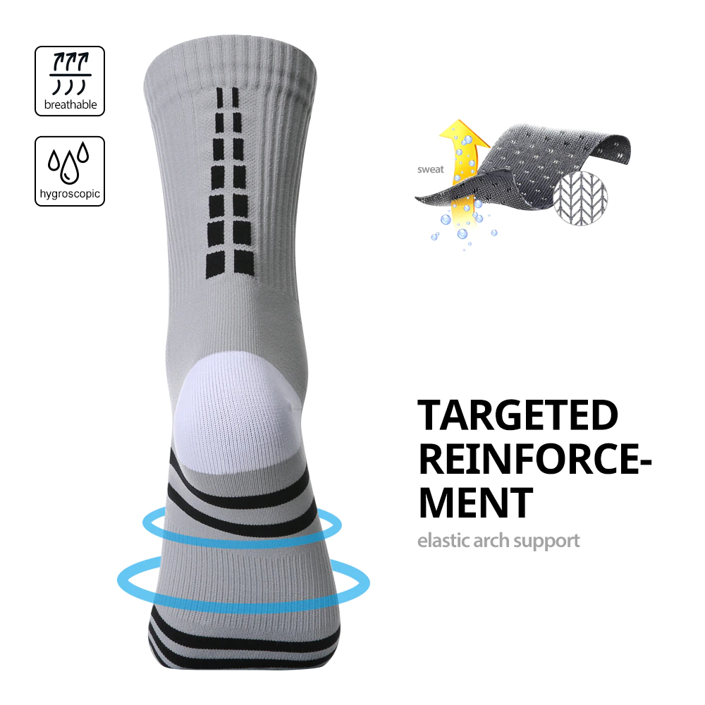 ถุงเท้าปั่นจักรยานเสือหมอบ เสือภูเขา SANTIC WM0P069 แบบยาวพิเศษ