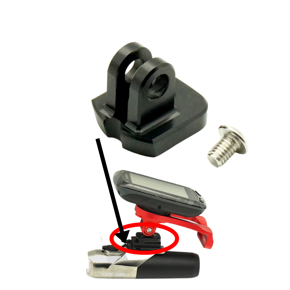 adapter CORKI ใส่ไฟจักรยาน CATEYE VOLT สำหรับรูกล้อง GOPRO
