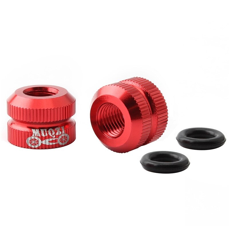 (2ชิ้น)น็อตวาล์วยางในรถจักรยานอลูมิเนียม MUQZI CNC Tire Vacuum Law Mouth Nut Bike Tire Inner Valve Cap
