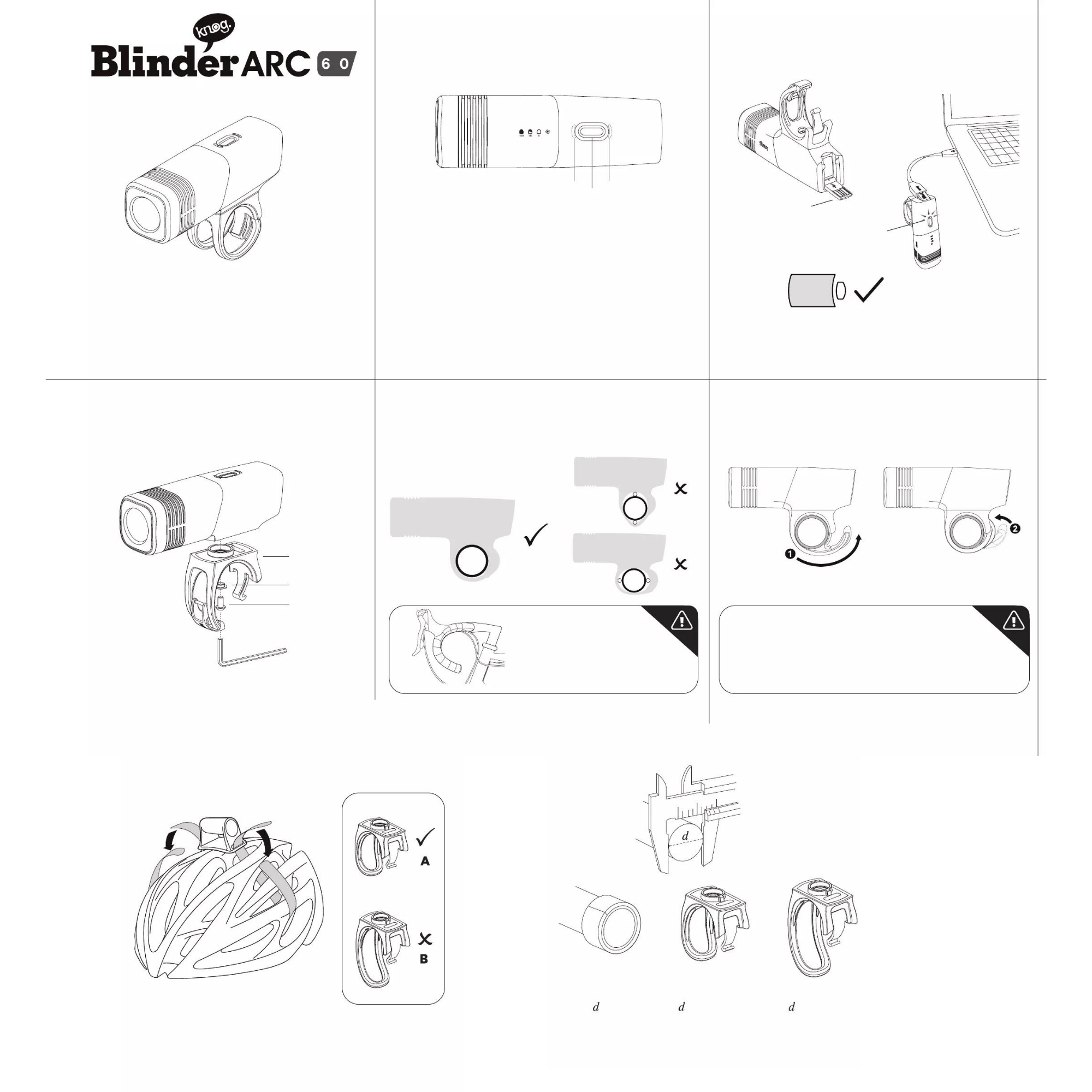 ไฟหน้าจักรยาน KNOG BLINDER ARC 640 ติดหมวกได้ ลูเมนส์ TOP