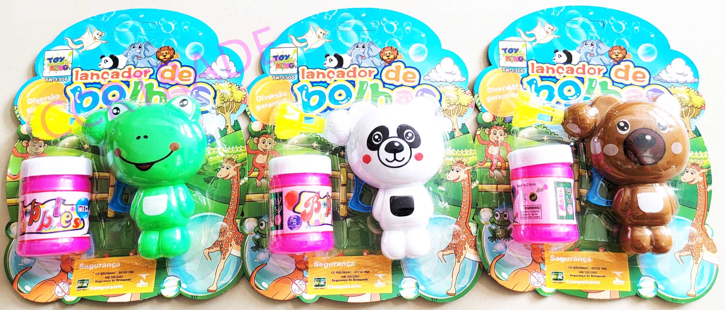 ปืนการ์ตูนเป่าฟอง+น้ำยาแผง 20.5 ซม.