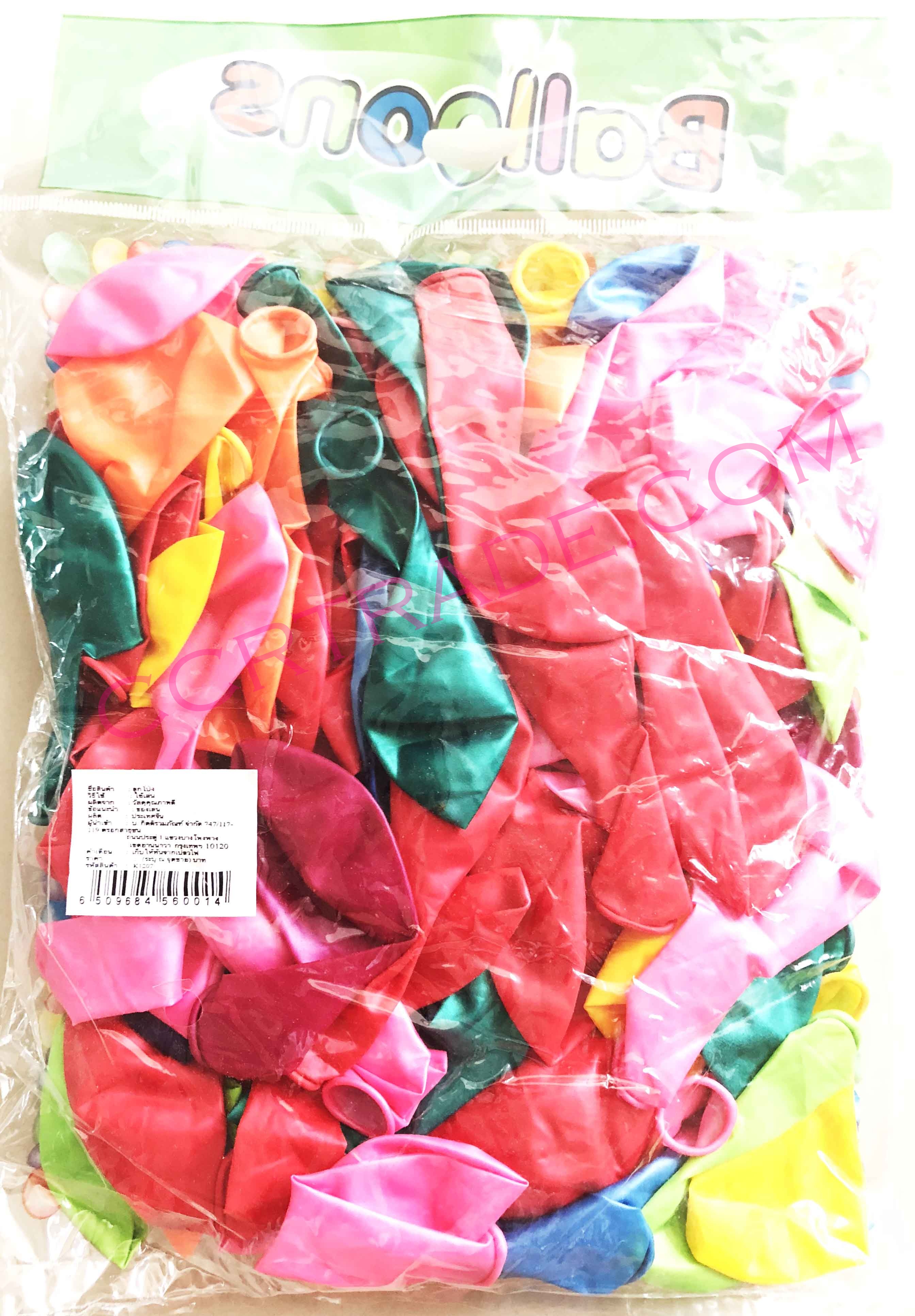 ลูกโป่งปาร์ตี้ 9 นิ้ว 100 ลูกถุง 28.5 ซม.(1x3)