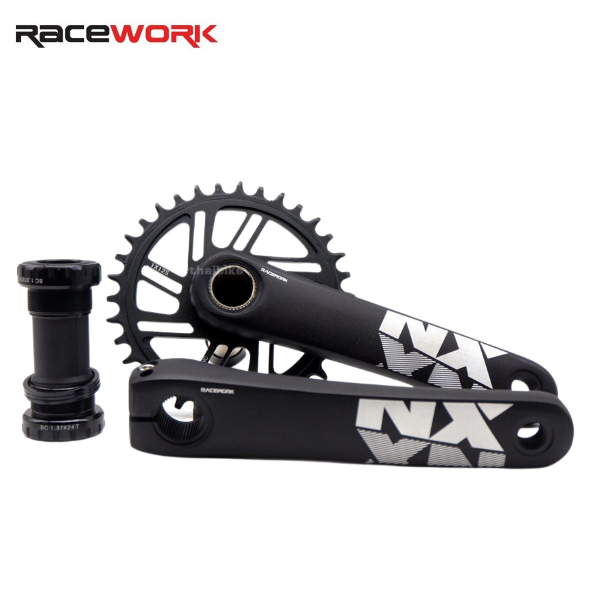 ชุดขาจานจักรยานเสือภูเขา พร้อมกะโหลก RACEWORK NX1 7000 II Axis Bicycle Crankset