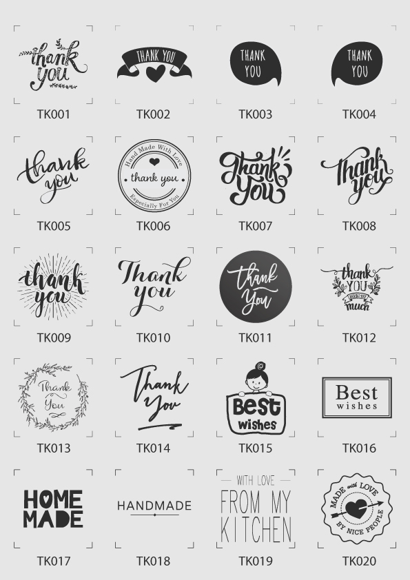 ตราปั๊มลาย thankyou, ตราปั๊มลาย handmade , ตราปั๊มลาย homemade