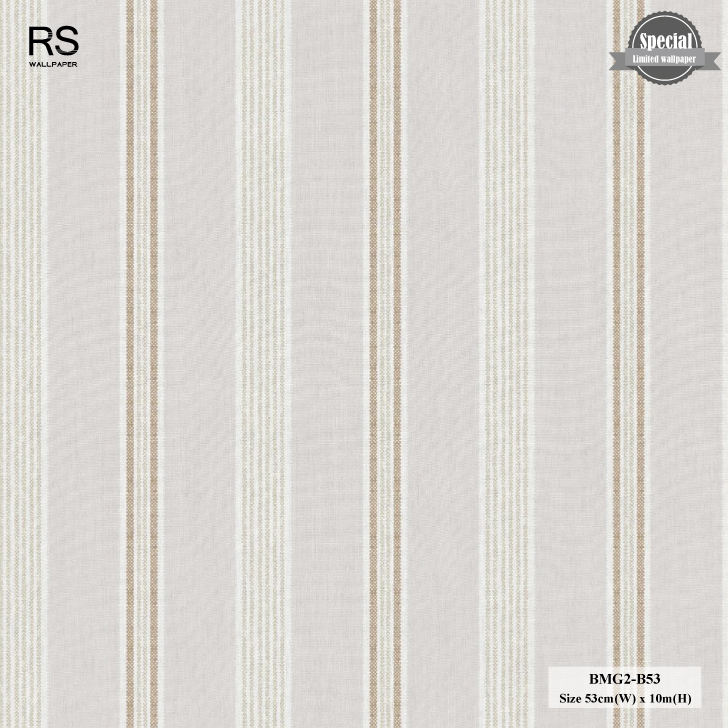 วอลเปเปอร์ลายทาง สีเทาสลับสีน้ำตาล BMG2-B53