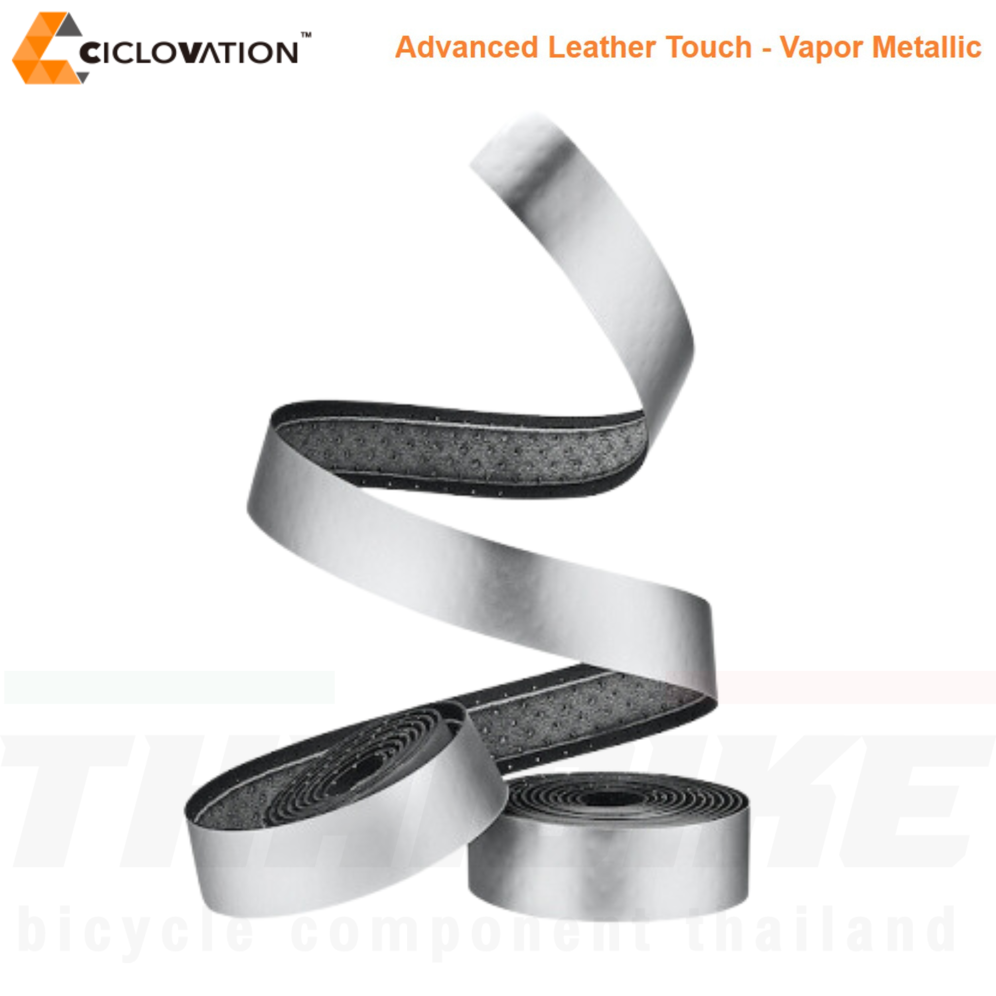 ผ้าพันแฮนด์จักรยานเสือหมอบ CICLOVATION Advanced Leather Touch - Vapor Metallic
