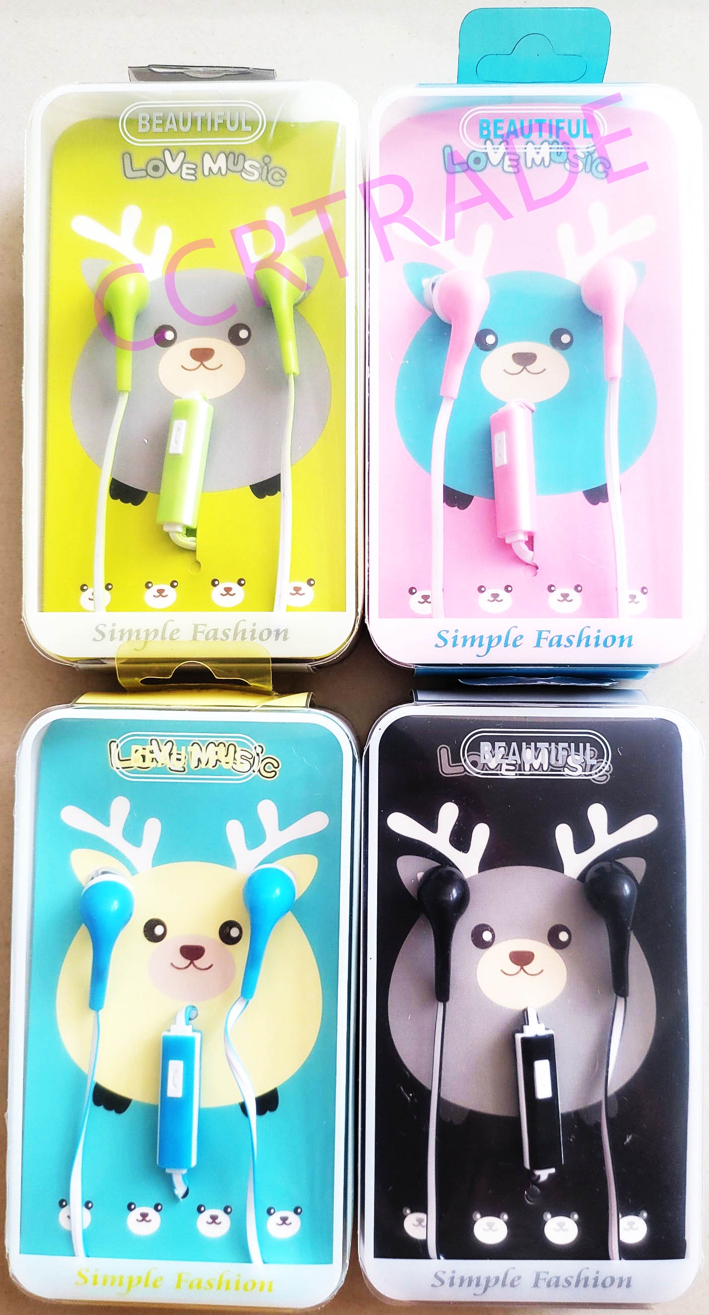 หูฟังการ์ตูนสีหวาน+สมอล์ท็อคกล่อง 13.5 ซม.