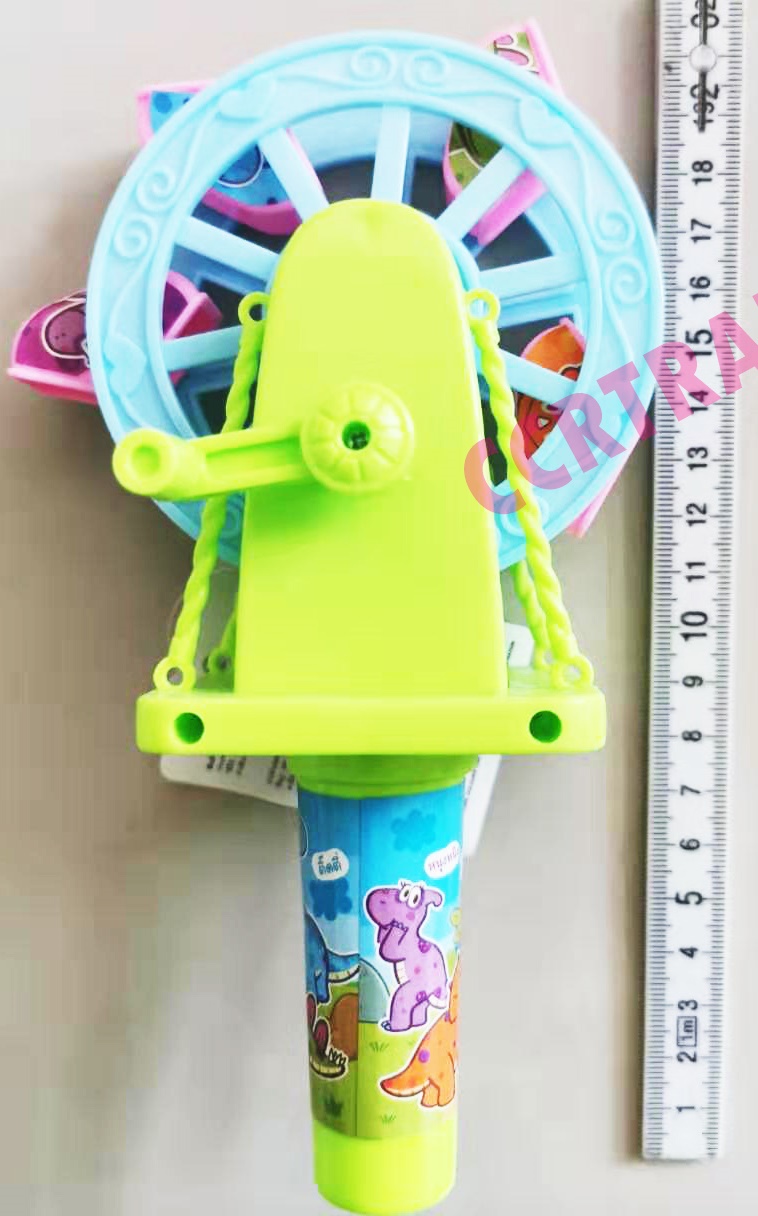 ชิงช้าไดโนเสาร์มือหมุน มีไฟกล่อง 18 ซม.(ลิขสิทธิ์แท้)