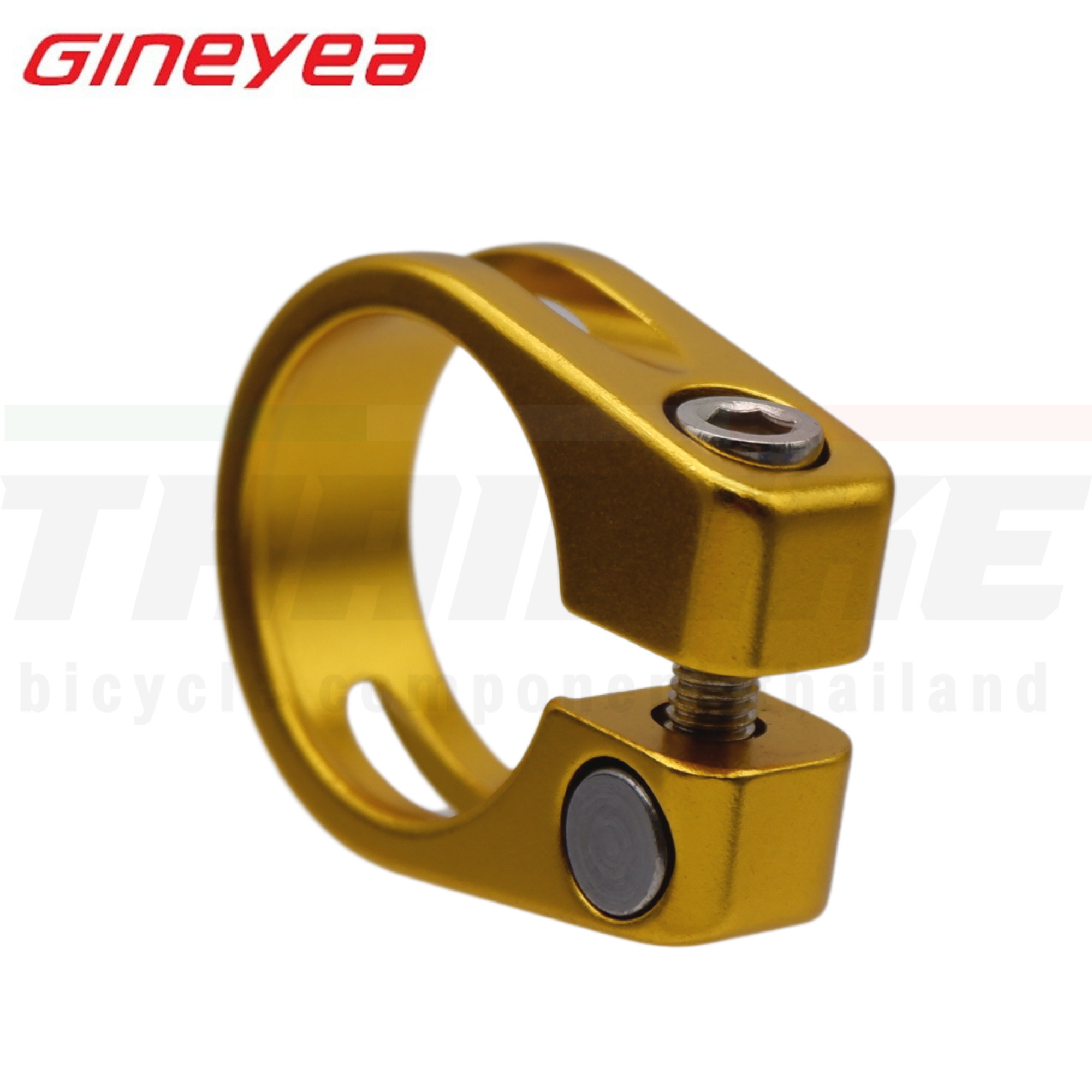 รัดหลักอานจักรยานอลูมิเนียม แบบขันน็อต GINEYEA 28.6mm/30.2mm/31.8mm/34.9mm