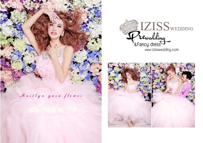 PW195 - Pre order ชุดคู่ถ่ายพรีเวดดิ้ง (prewedding dress) & ชุดแต่งงานแฟนซี (Fancy wedding dress)ชายหญิง "ธีมสีชมพู-ม่วง"