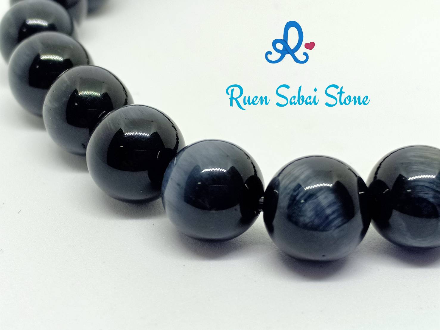 กำไลหิน บลูไทเกอร์อาย เป็นหินมงคลตระกูลไทเกอร์อาย ขนาด 8 มม. เกรด A+