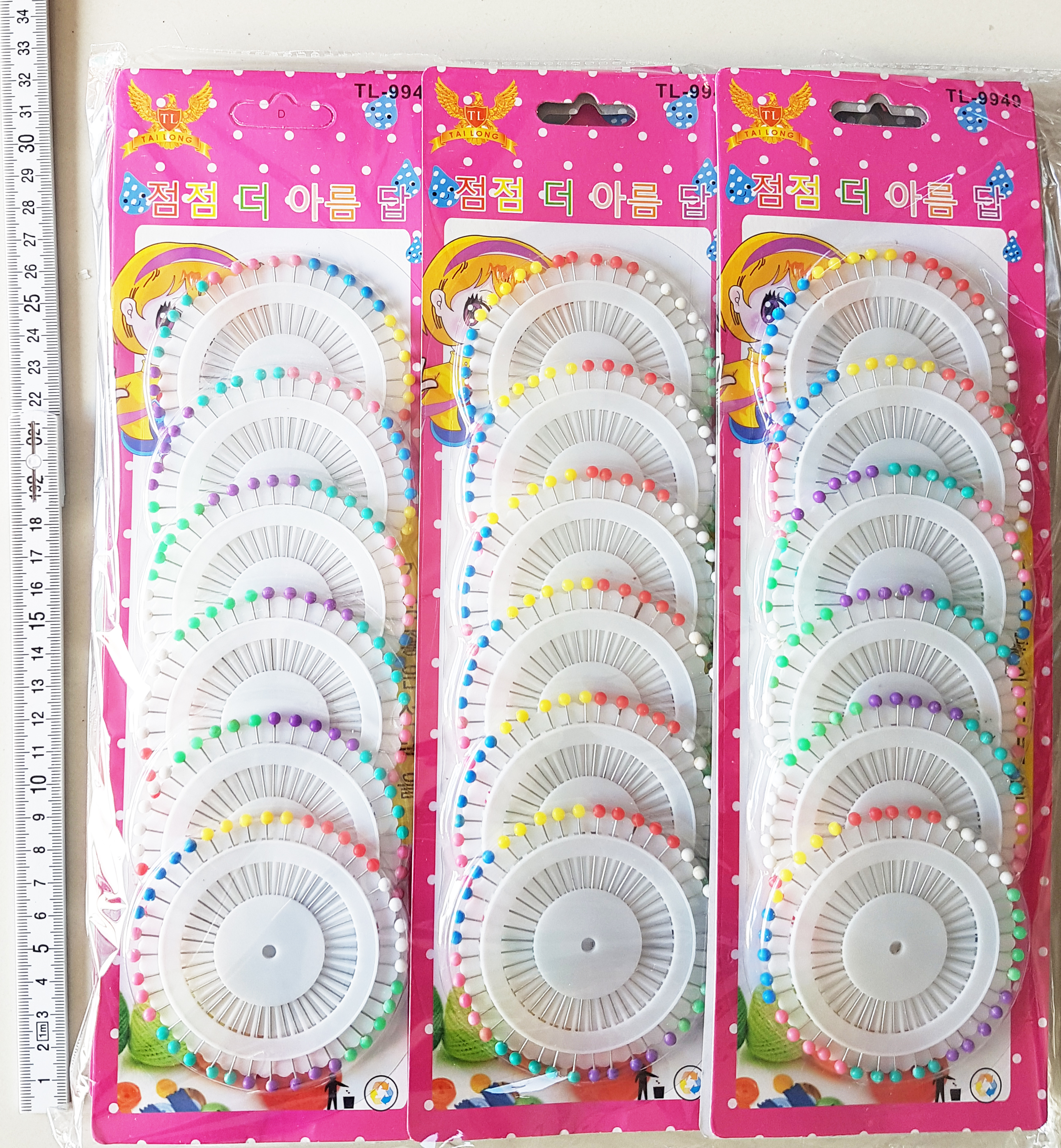 เข็มหมุดแผง6ชิ้น 32ซม.