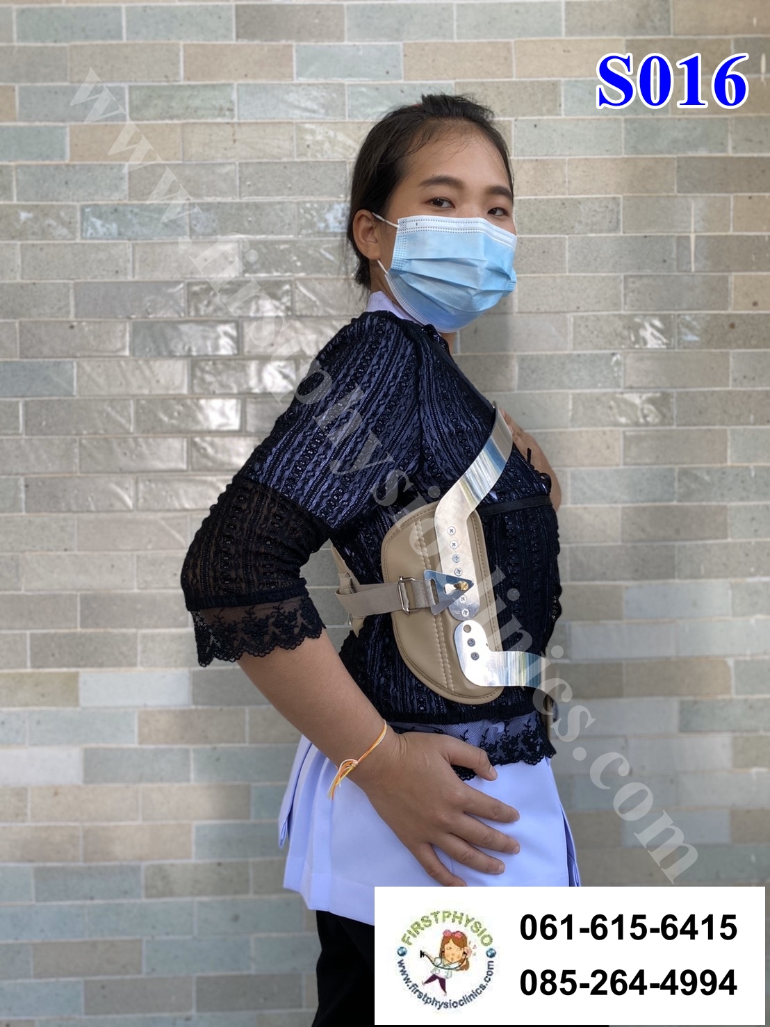 พยุงหลังโครงเหล็กด้านหน้า เจเวท พยุงลำตัวกระดูกทรุด ป้องกันการโค้งงอของหลังมาด้านหน้า,ด้านหลัง,ด้านข้าง Jewett Brace