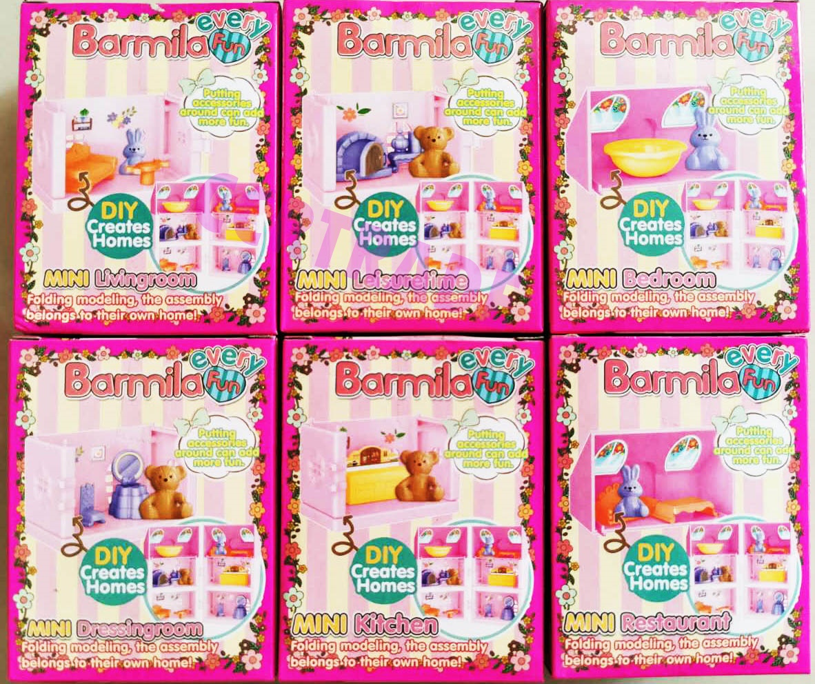 บ้านตุ๊กตาหมีกระต่ายกล่อง 8.5x11 ซม.(งานห้าง)