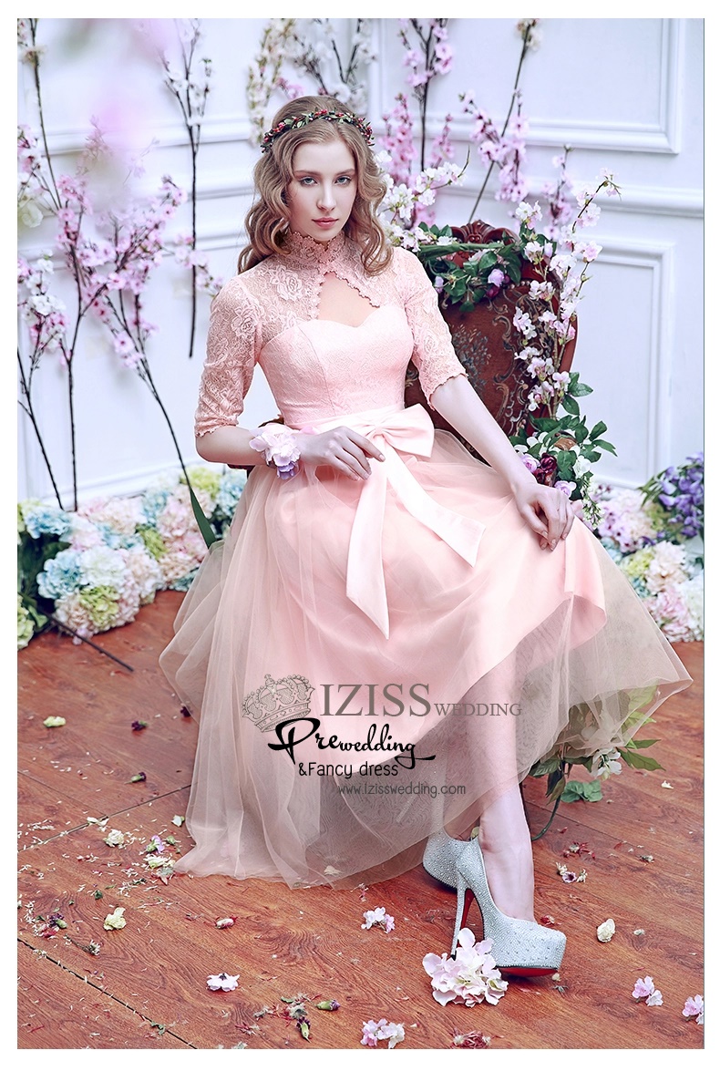 ฺBM0107 - พรีออเดอร์ ชุดเพื่อนเจ้าสาวราตรียาวสึส้อมโอโรส สวยฟรุ้งฟริงมากค่ะ