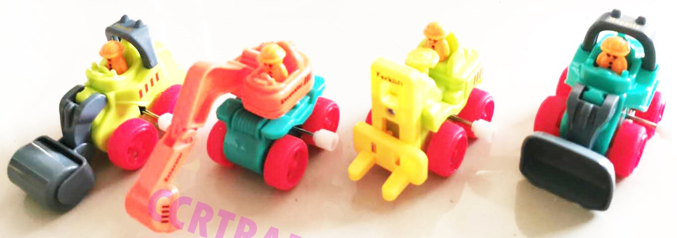 รถแม็คโคร ไขลานถาด(หมุนได้) 4.5x10 ซม.(งานห้าง)