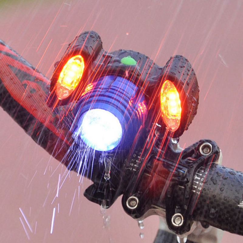 ไฟหน้าจักรยาน 2X COB Bicycle Headlights Mountain Bike Headlights T6
