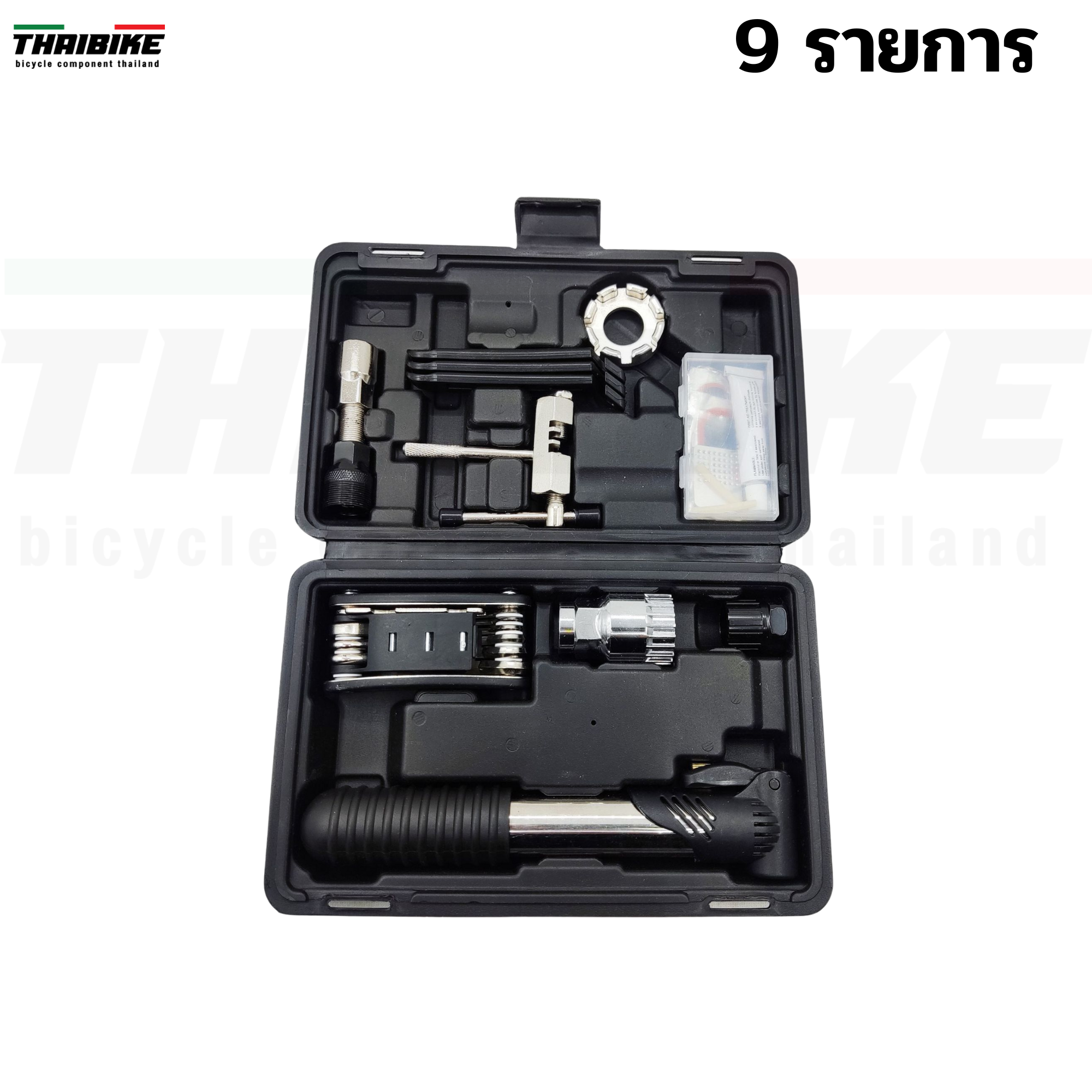 ชุดเครื่องมือซ่อมจักรยาน THAIBIKE กล่องใหญ่ มีเครื่องมือถึง 9/13/24 ชิ้น