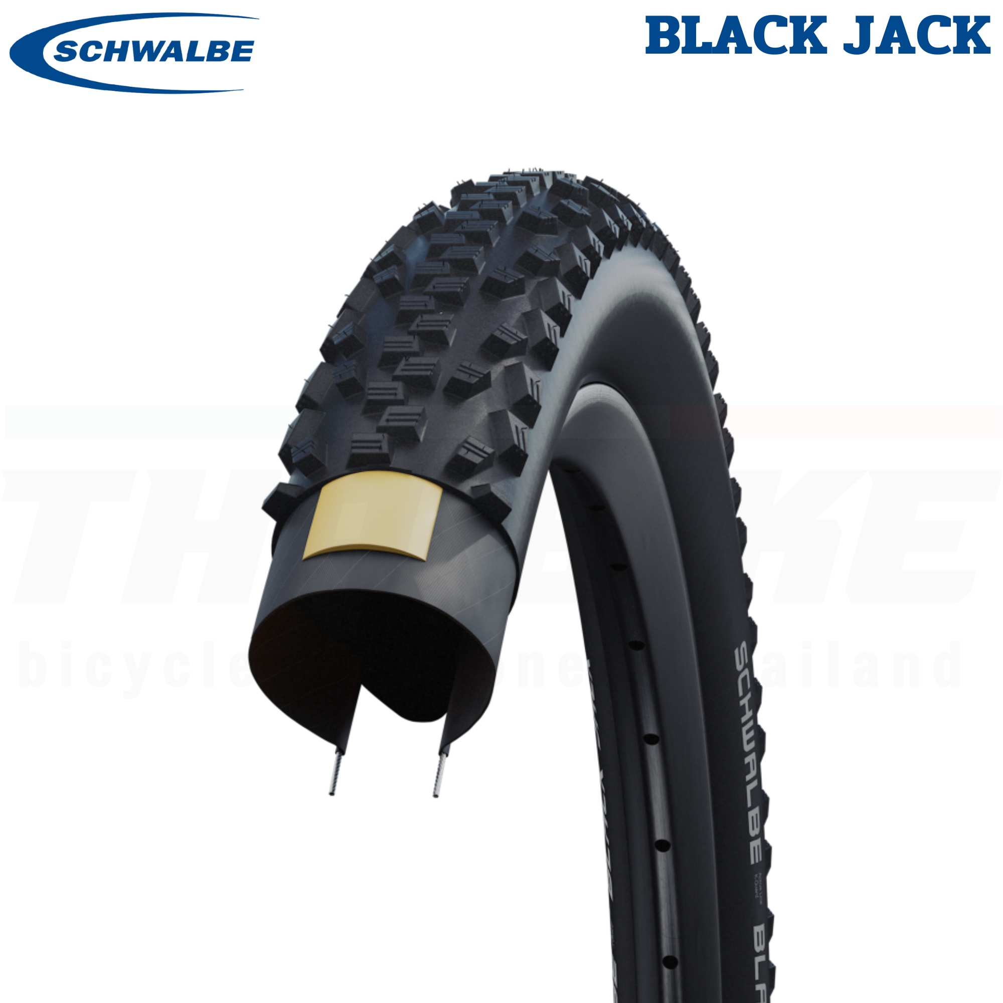 ยางนอกจักรยาน SCHWALBE MTB รุ่น BLACK JACK ขอบลวด 26X2.10 26X2.25